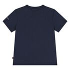 Younger Boys Navy Blue Logo T-Shirt, 2, hi-res