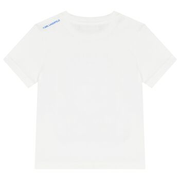 Boys White Ikonik Logo T-Shirt