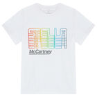 Girls White Logo T-Shirt, 1, hi-res