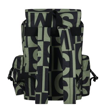 Boys Black & Green Logo Backpack