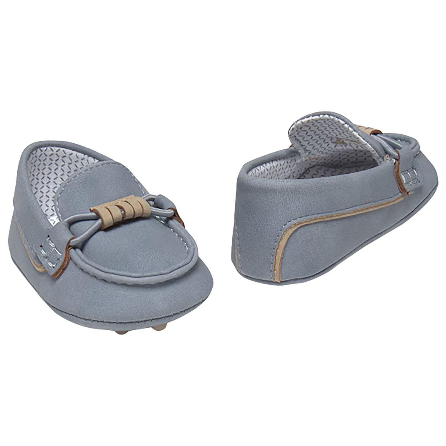 Baby Boys Blue Suede Pre Walker Moccasins, 1, hi-res