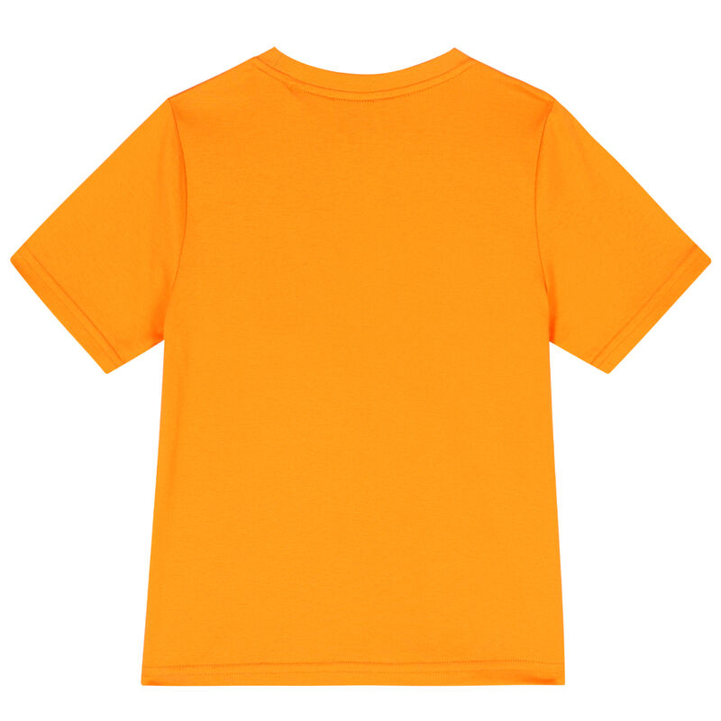 Boys Orange Logo Cotton T-Shirt, 2, hi-res image number null