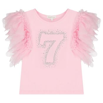 Girls Pink 7th Birthday T-Shirt