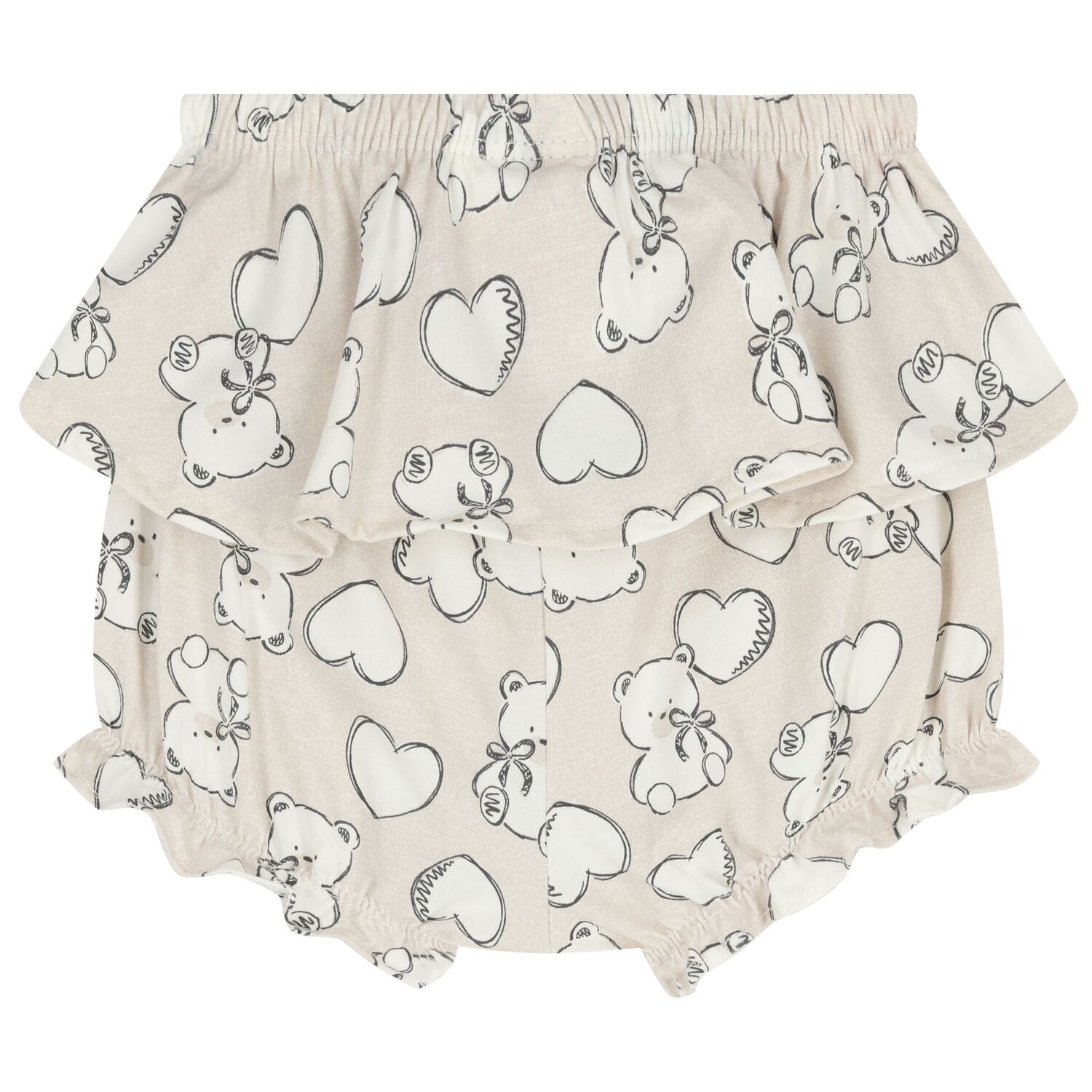 Baby Girls Ivory & Beige Shorts Set ( 2-Pack ), 1, hi-res