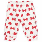 Younger Girls White & Red Heart Tracksuit, 1, hi-res