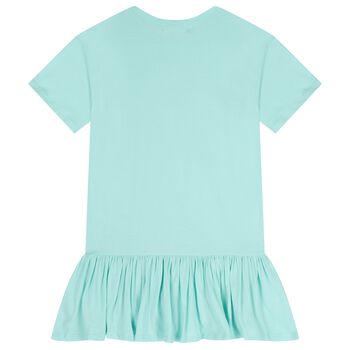 Girls Aqua Embellished Dress