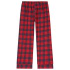 Boys White & Red Tartan Check Pyjamas, 1, hi-res