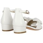 Girls Ivory Bow Sandals, 3, hi-res