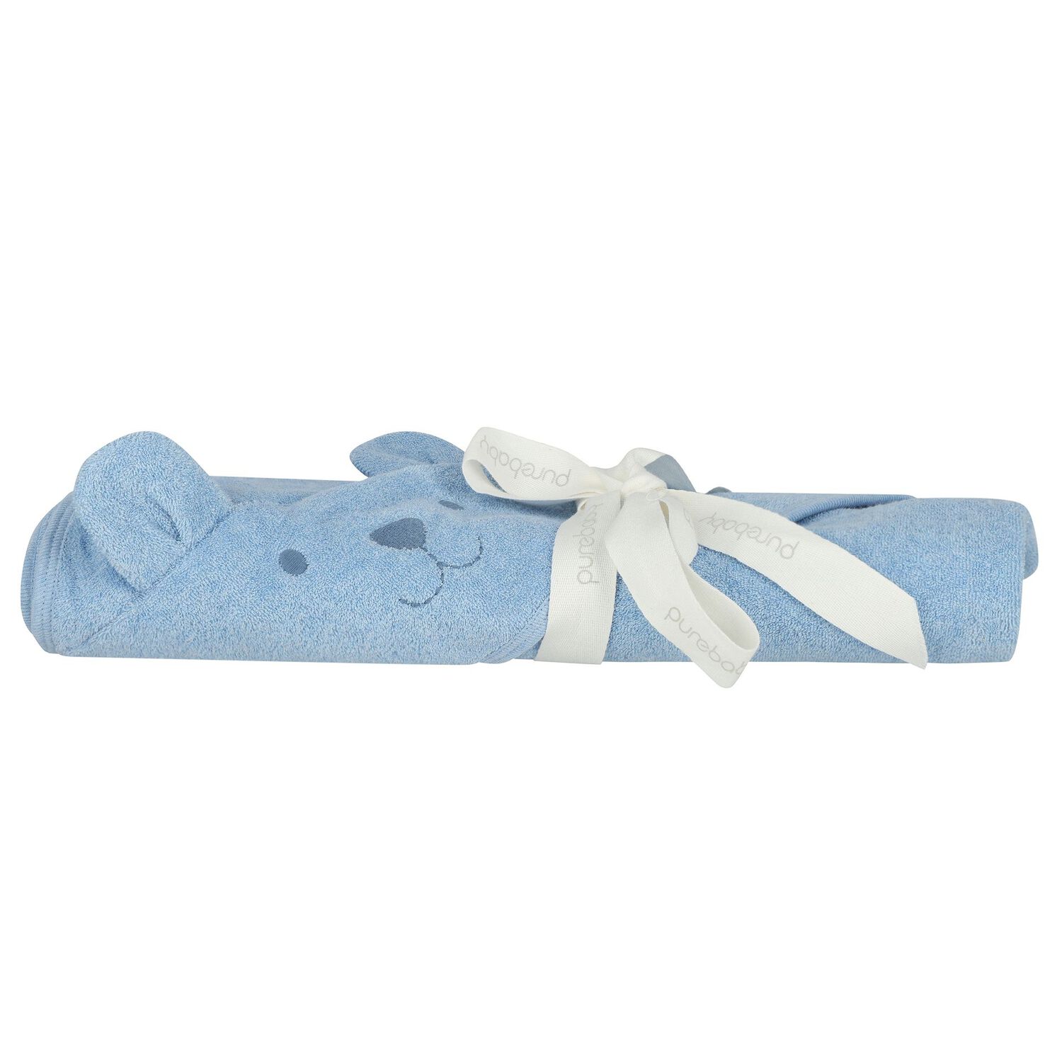 Baby Boys Blue Teddy Bear Hooded Towel, 1, hi-res image number null