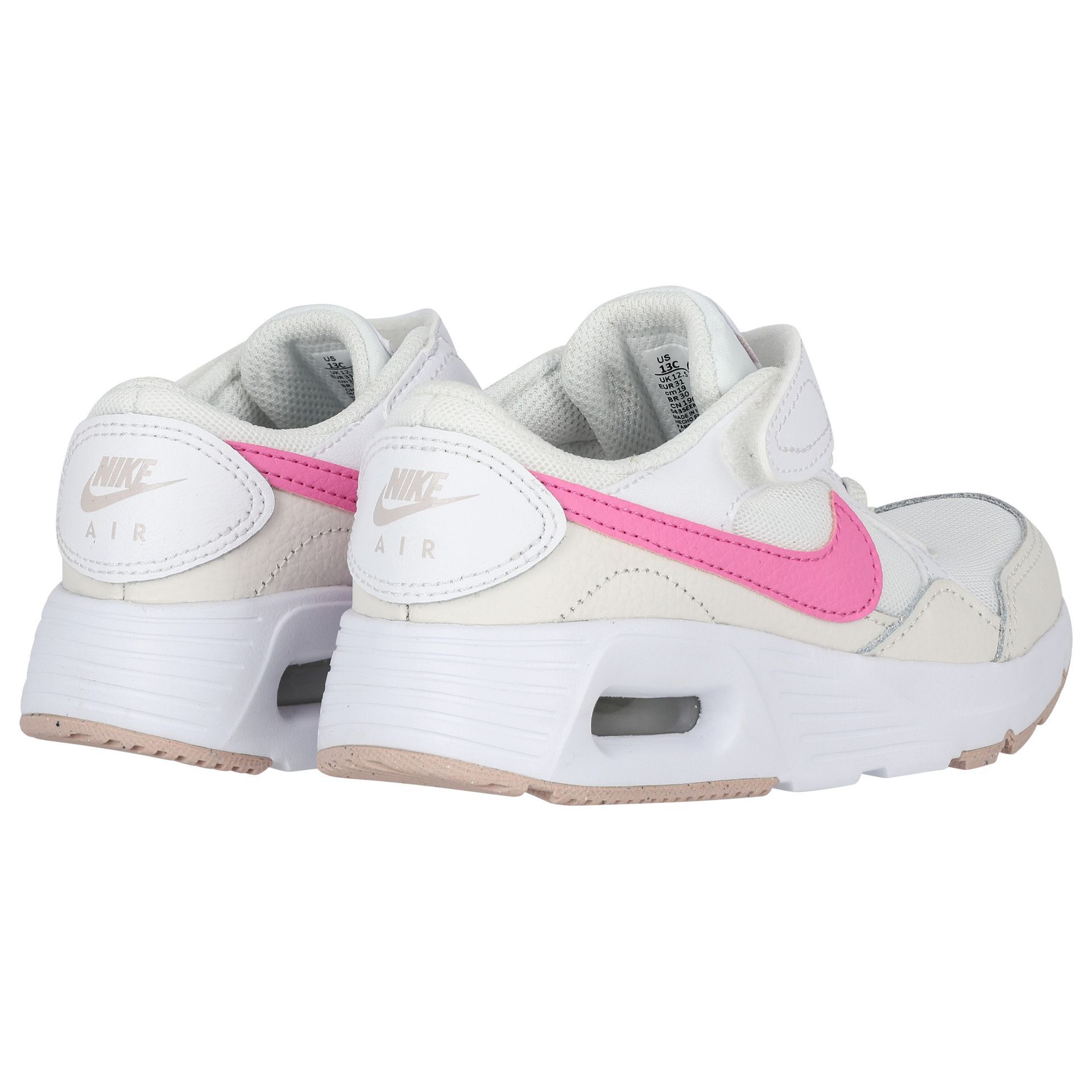 Nike Kids Girls White Pink Nike Air Max Trainers Junior Couture UK