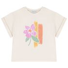 Girls Ivory T-Shirt & Headband Set, 1, hi-res