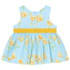 Baby Girls Blue Floral Dress Set, 1, hi-res