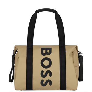 Beige Logo Baby Changing Bag