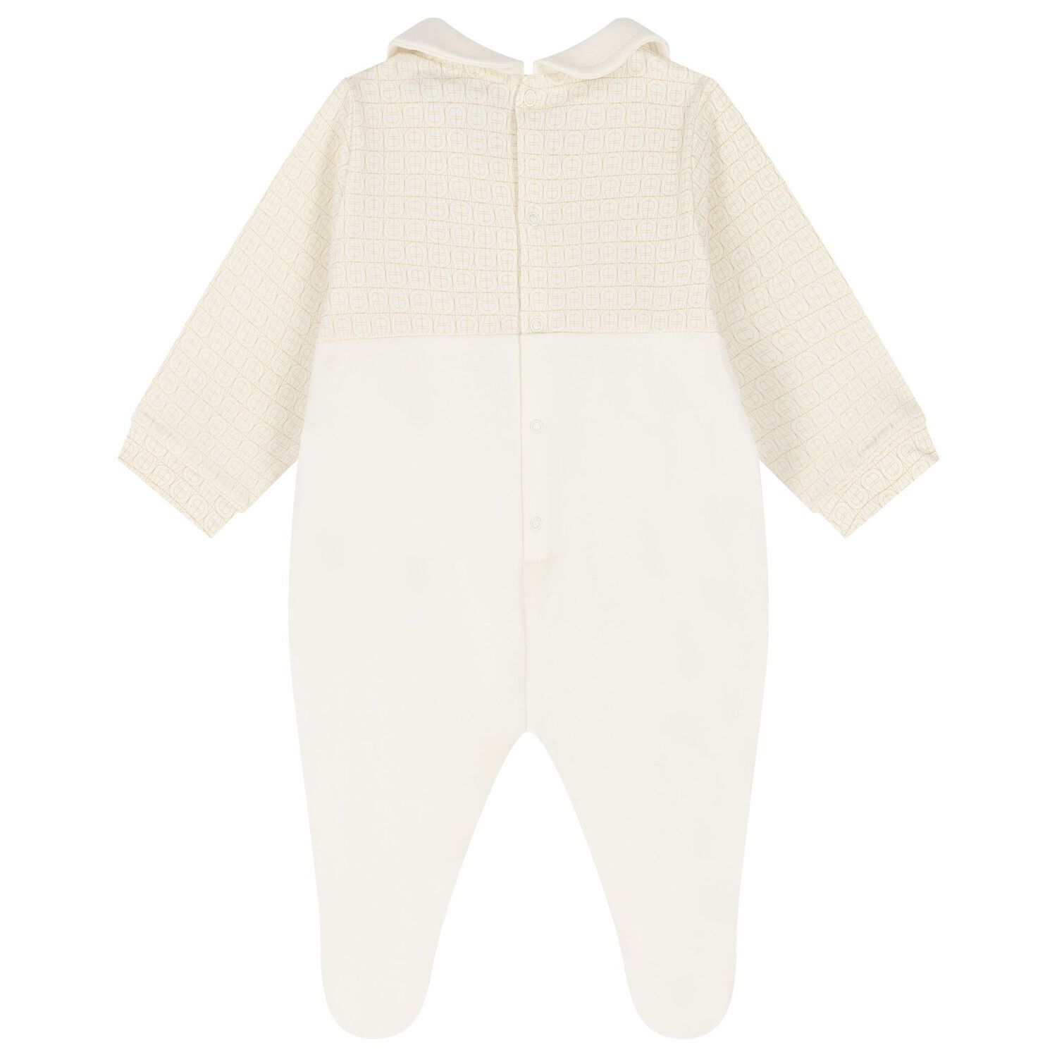 Ivory & Gold Logo Babygrow, 1, hi-res