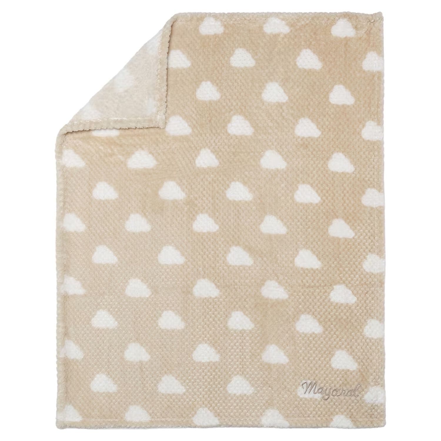 Beige Clouds Faux Fur Baby Blanket, 3, hi-res