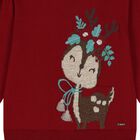 Baby Girls Red Reindeer Jumper, 1, hi-res