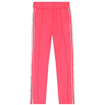 Girls Pink Logo Joggers