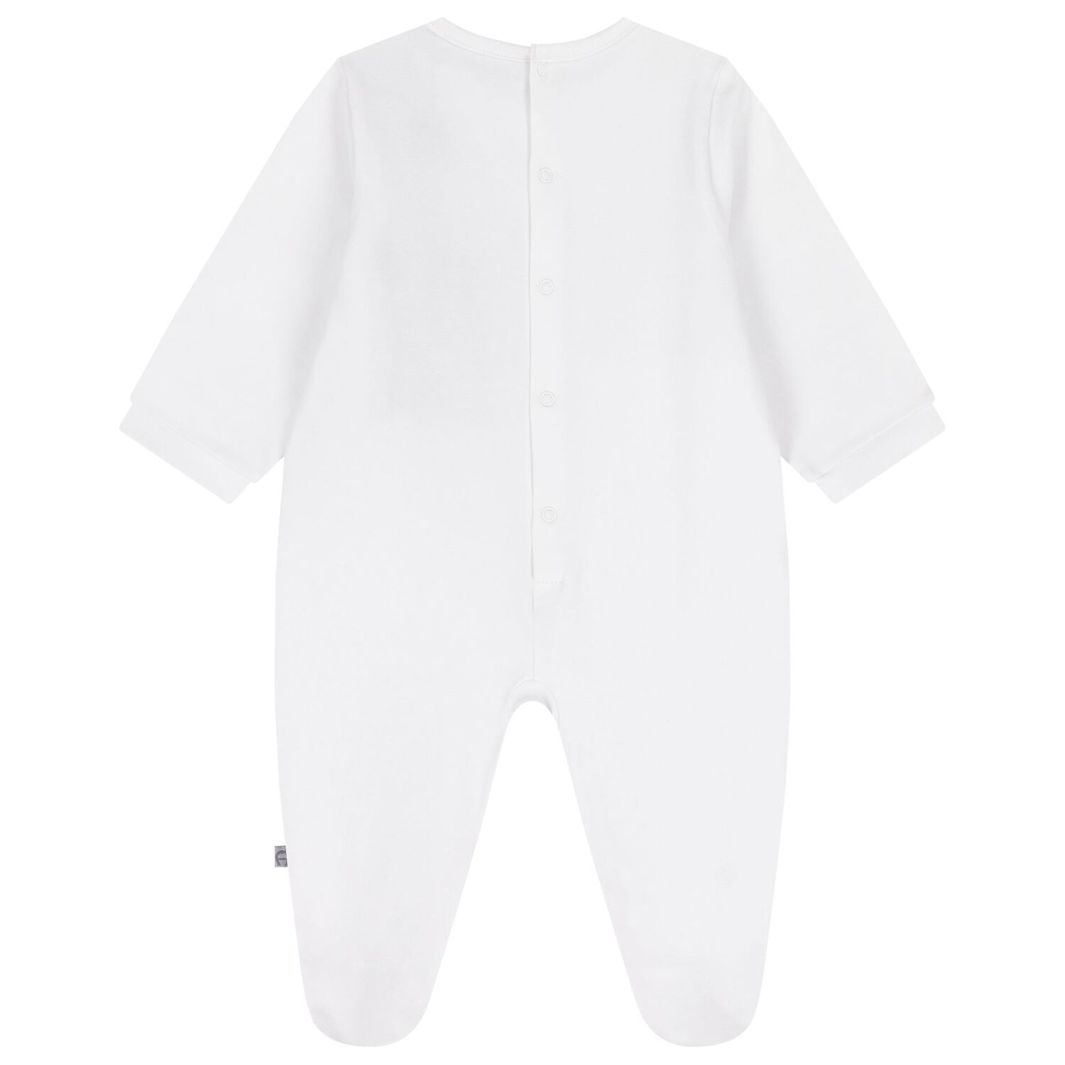 Baby Boys White Logo Babygrow, 1, hi-res image number null