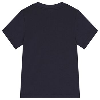 Boys Navy Blue Logo T-Shirt