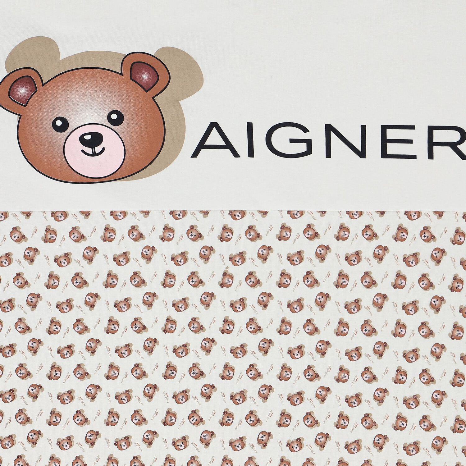 White & Beige Logo Baby Blanket, 3, hi-res