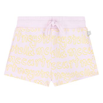 Younger Girls Pink Logo Shorts