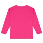 Girls Pink Logo Long Sleeve Top, 2, hi-res