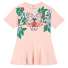 Girls Pink Tiger Dress, 1, hi-res