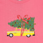 Girls Pink Christmas Top, 1, hi-res
