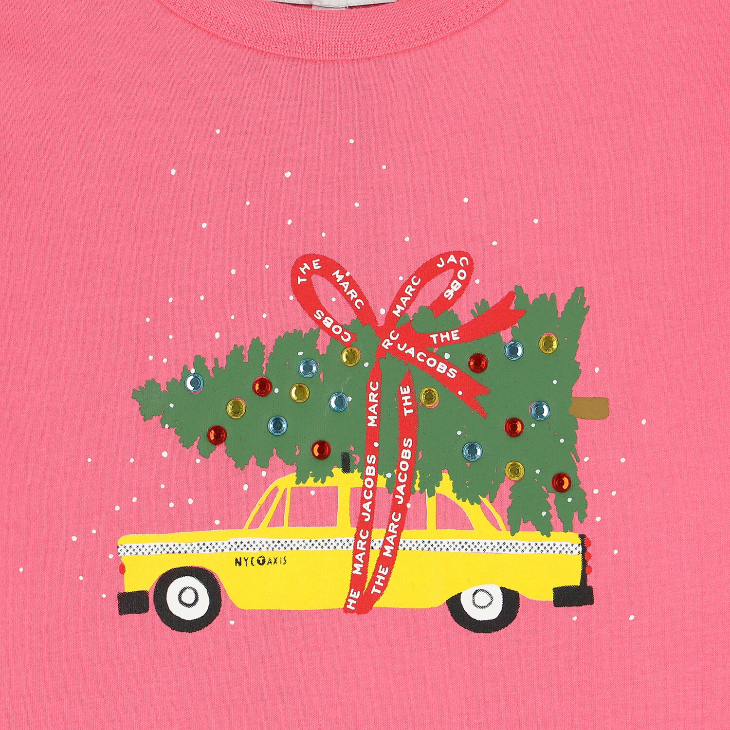 Girls Pink Christmas Top, 1, hi-res