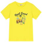 Boys Yellow Beach T-Shirt, 1, hi-res