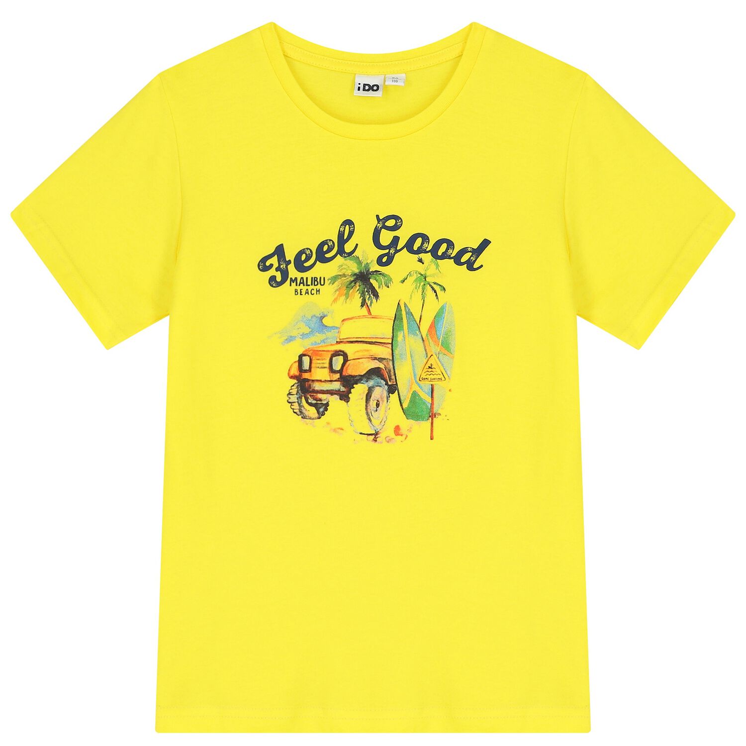 Boys Yellow Beach T-Shirt, 1, hi-res image number null
