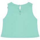 Girls Green Crepe Trousers Set, 1, hi-res