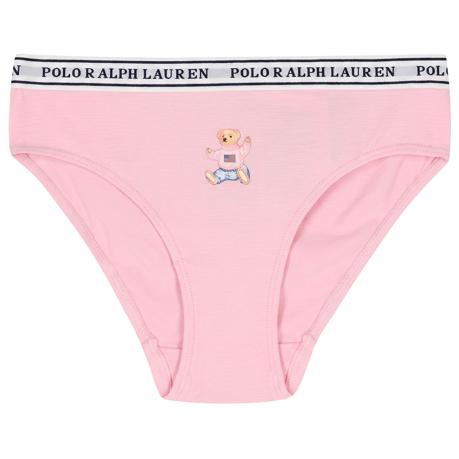Girls White & Pink Bikini Brief ( 5-Pack ), 1, hi-res