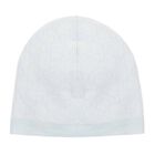 Ivory & Blue Logo Baby Hat, 1, hi-res