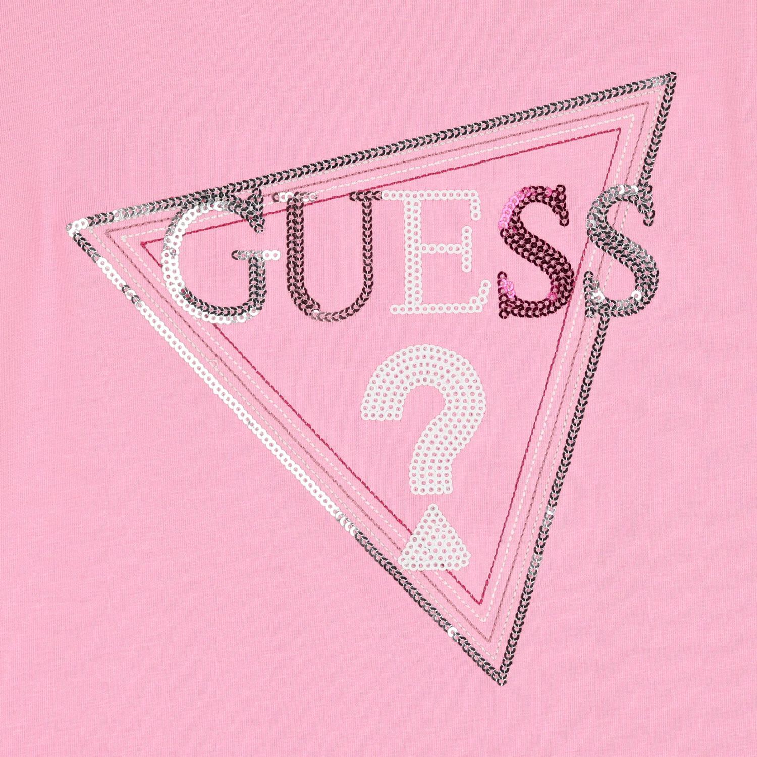 Girls Pink Logo Long Sleeve Top, 3, hi-res