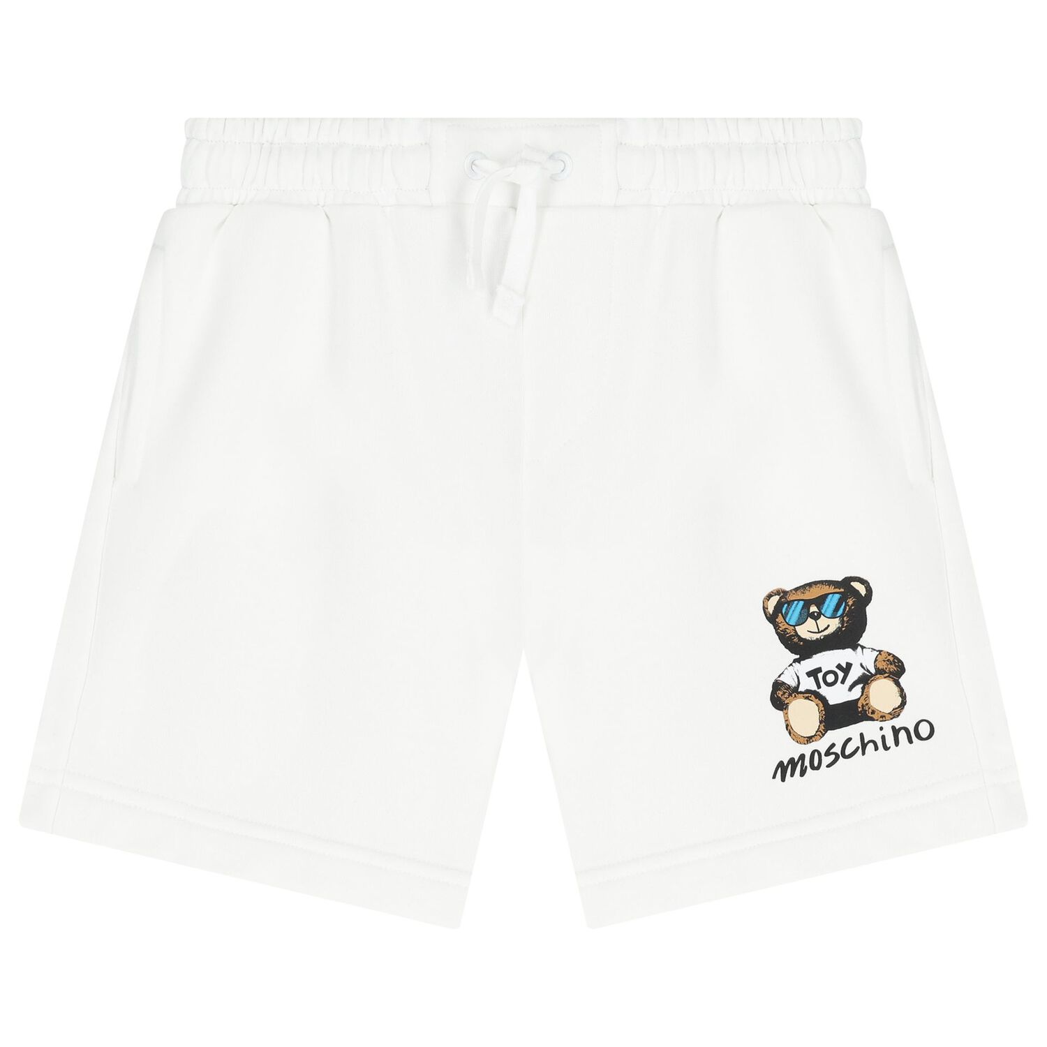Boys Yellow & White Teddy Bear Logo Shorts Set, 1, hi-res