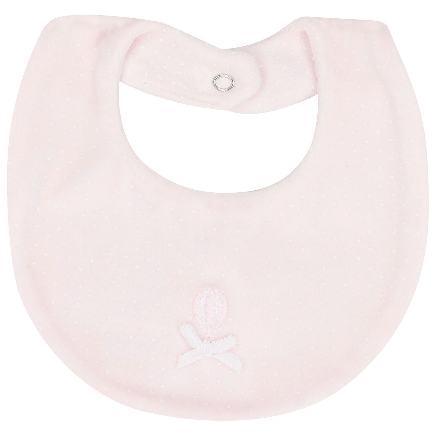 Baby Girls Pink Dots Bib, 2, hi-res