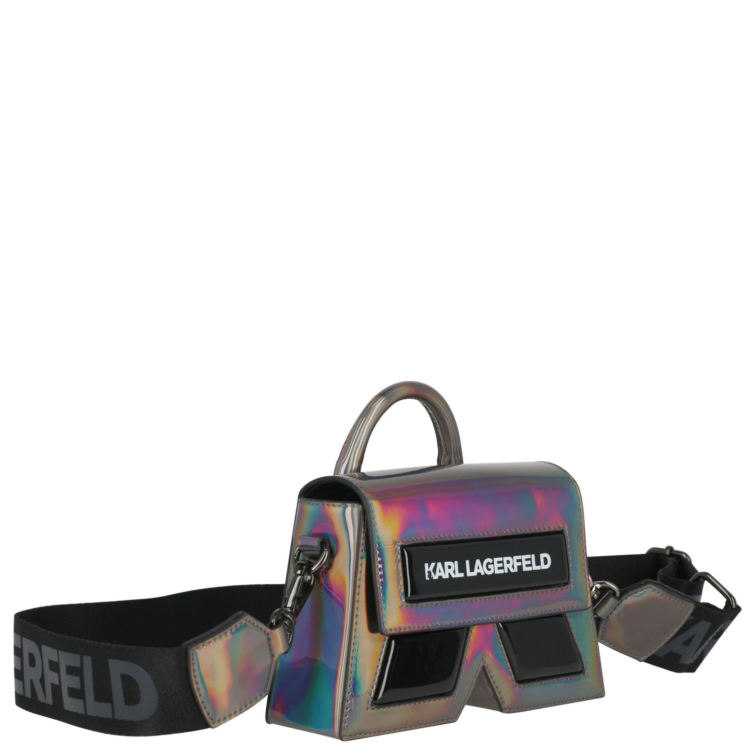 Girls Mini Me Black Logo Handbag, 1, hi-res