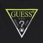 Boys Black Logo Long Sleeve Top, 2, hi-res