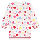 Girls White & Pink Heart Leggings Set, 1, hi-res