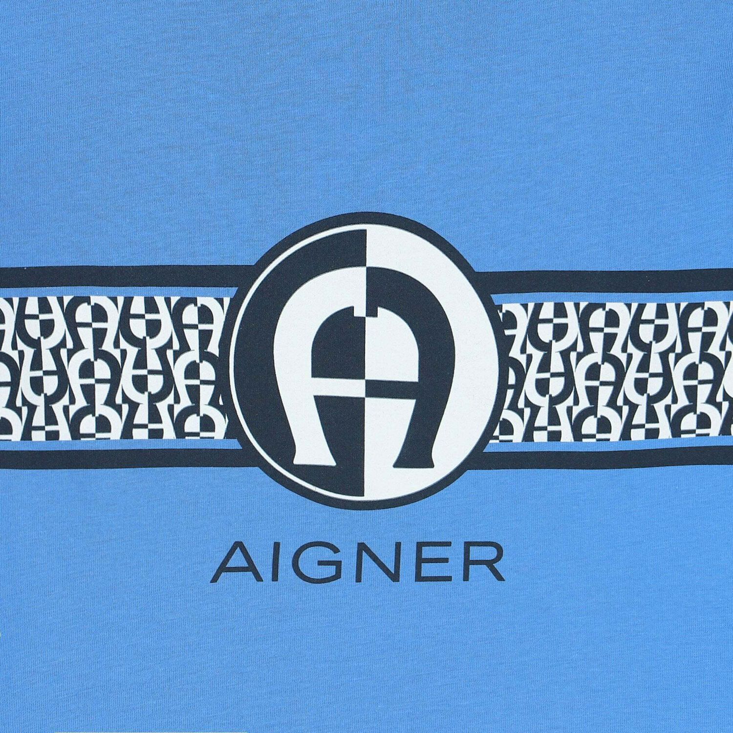 Boys Blue Logo Long Sleeve Top, 1, hi-res