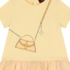 Younger Girls Yellow Bag Logo Dress, 1, hi-res