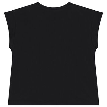 Girls Black Logo T-Shirt