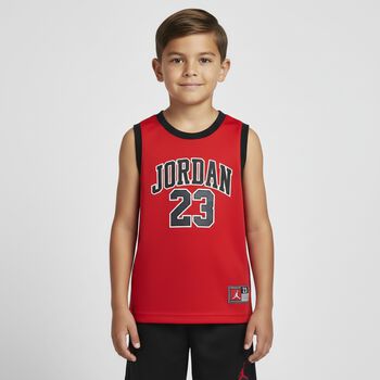Boys Red & Black Jordan Logo Shorts Set