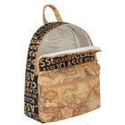 Girls Black & Beige Geo Map Backpack, 1, hi-res