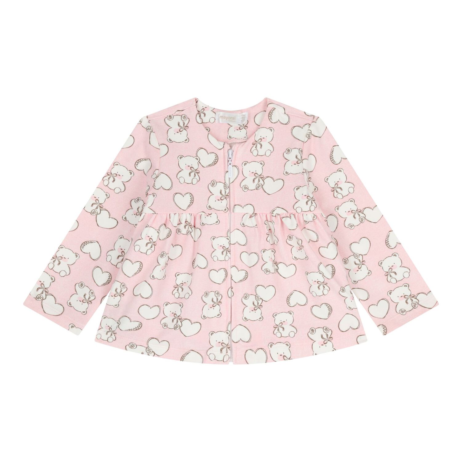 Baby Girls White & Pink Tracksuit Set ( 3 Piece ), 1, hi-res