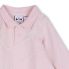 Younger Girls Pink Logo Polo Dress, 1, hi-res