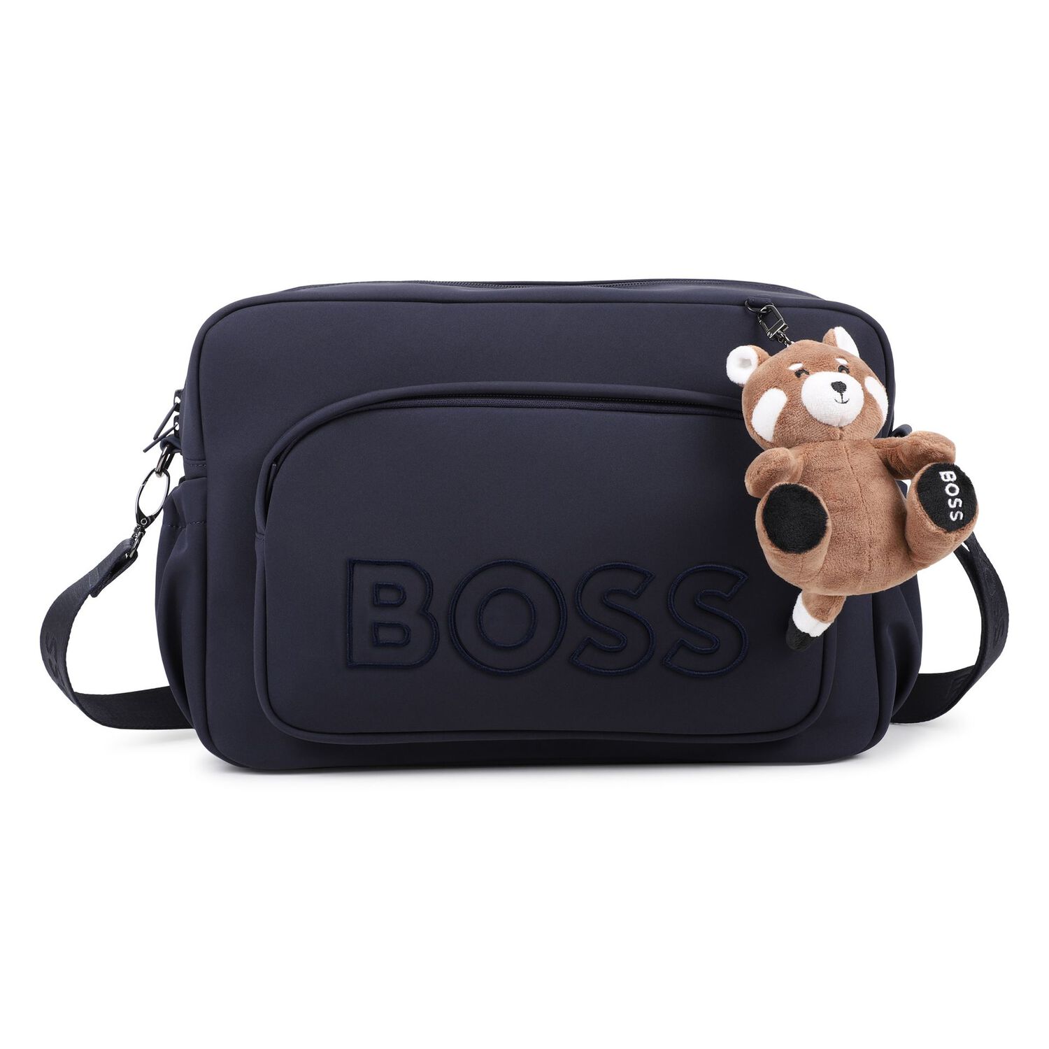 Navy Blue Logo Red Panda  Baby Changing Bag, 2, hi-res