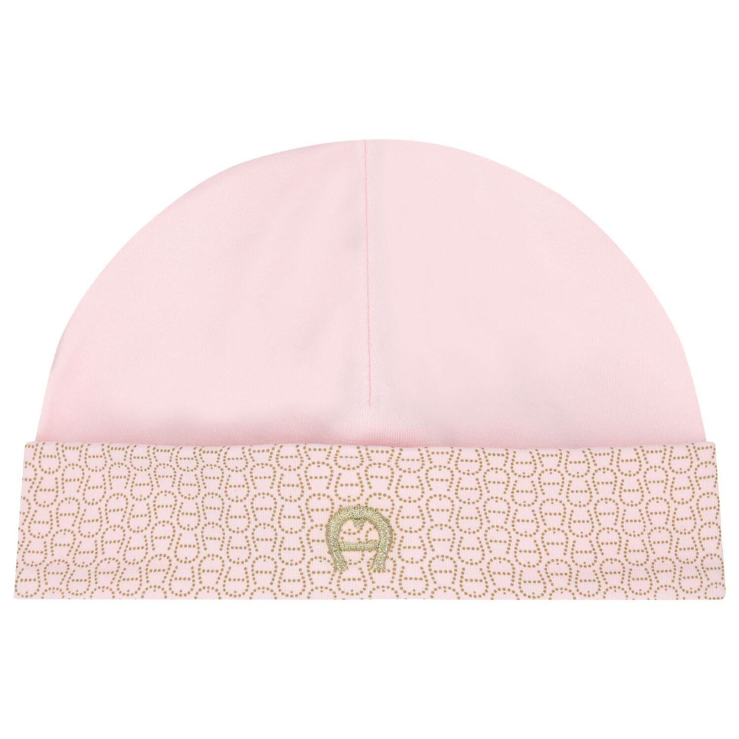 Baby Girls Pink & Gold Logo Babygrow Hat & Bib Gift Set, 1, hi-res