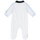 Baby Boys White Logo Polo Babygrow, 2, hi-res